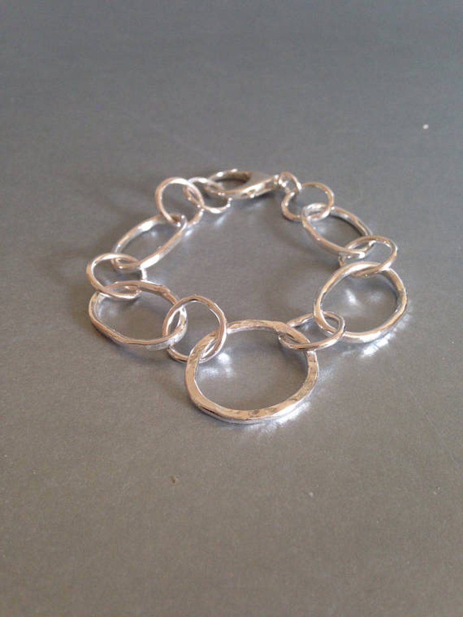 Silver Link Bracelet - Chunky Silver Bracelet