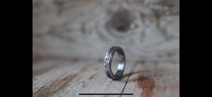 Hand forged iron ring 