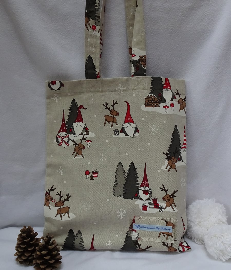 Christmas Gnomes Small Shopper