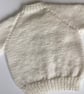 Baby cardigan cream merino mix chunky knit 6-12 months - Image 4