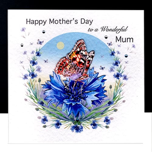 A Happy Mother’s Day – Painted Lady Butterfly Handmade Card 