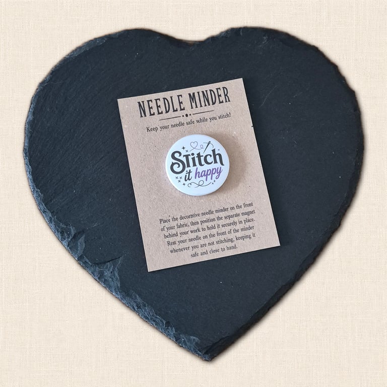 Stitch It Happy Needle Minder - Cross Stitch and Embroidery Needle Minder