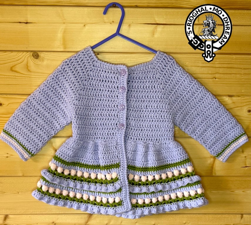 Gorgeous Cardigan with Featured Flowers 12-18 Months