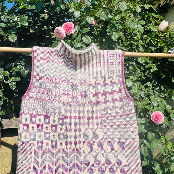 Norwegian Style Wool Vest – Handmade and One of a Kind