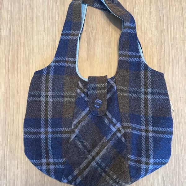 Luxury 100% wool tweed Tote Bag