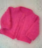  Baby's Knitted Single Button Cardigan, Baby Shower Gift, Baby Clothes