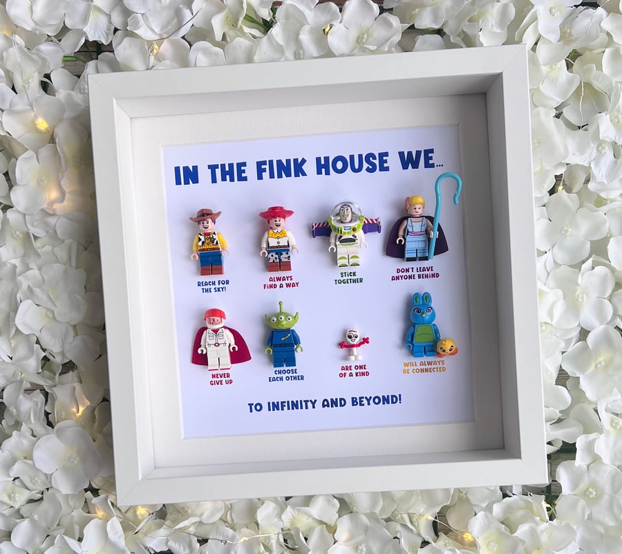 Toy Story “In This House We” Personalised Minifigures Gift Frame (8)
