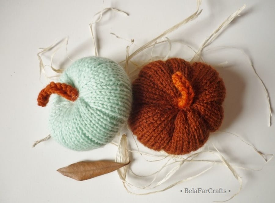 Mint and brown fall theme - Wedding pumpkin decor - Fall favours