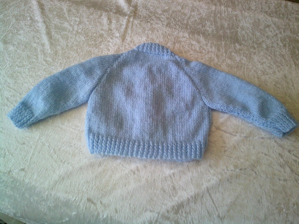 14 inch Blue V Neck Cardigan