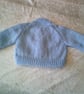 14 inch Blue V Neck Cardigan - Image 1