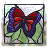 Butterfly Picture Stained Glass Suncatcher Panel Handmade
