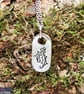 HOLLY Hand Stamped Pewter Necklace - Image 4