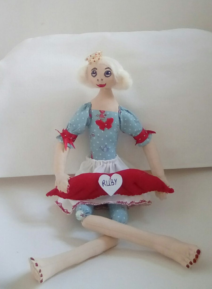 Handmade Doll, Cloth Doll, Memory Doll, Textile Doll