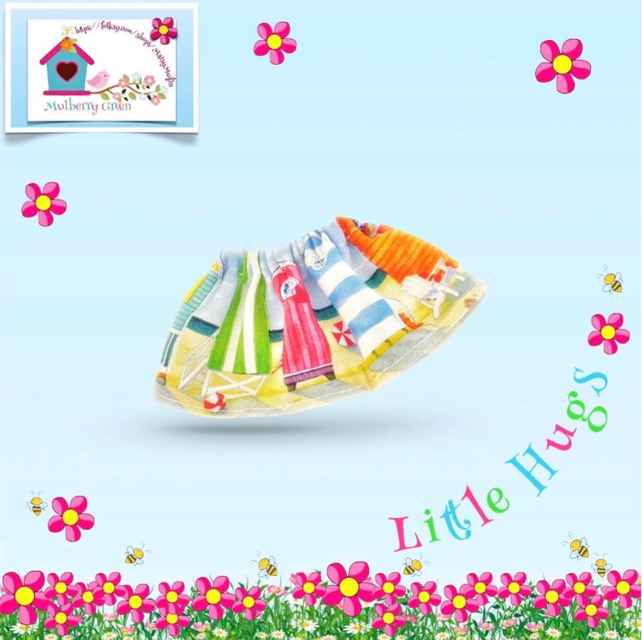 Beach Huts Skirt to fit the Little Hugs dolls