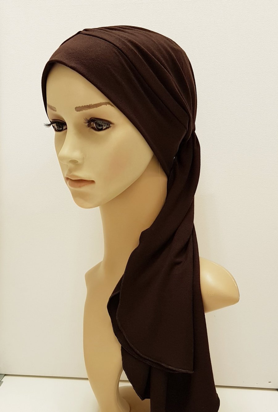 Dark brown head wear for women, bad hair day head scarf, tichel, head snood