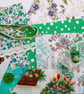 Mini green slow stitching or junk journal kit for a beginner - Image 3