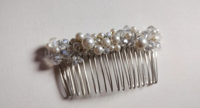 Ivory.bridal hair comb, wedding hair accessory 