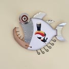Irish Guinness St Patricks Day Weird Fish Garden Bar Fisherman Wall Hanging  