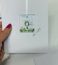 Fused glass keepsake bee happy card