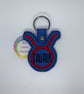 Embroidered Zodiac sign Keyring design - Taurus - Image 1