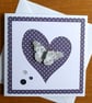 Blank Butterfly Card - Heart Aperture - Dark Blue Polka Dot - Image 7
