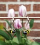 Tiny Glass Bumble Bee Stitch Marker - Image 3