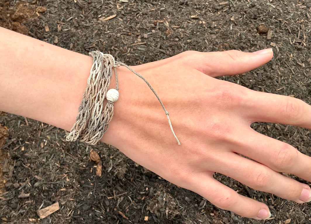 Hemp Bracelet. Beach Jewellery. Wrap Bracelet. Natural Hemp Jewellery. 