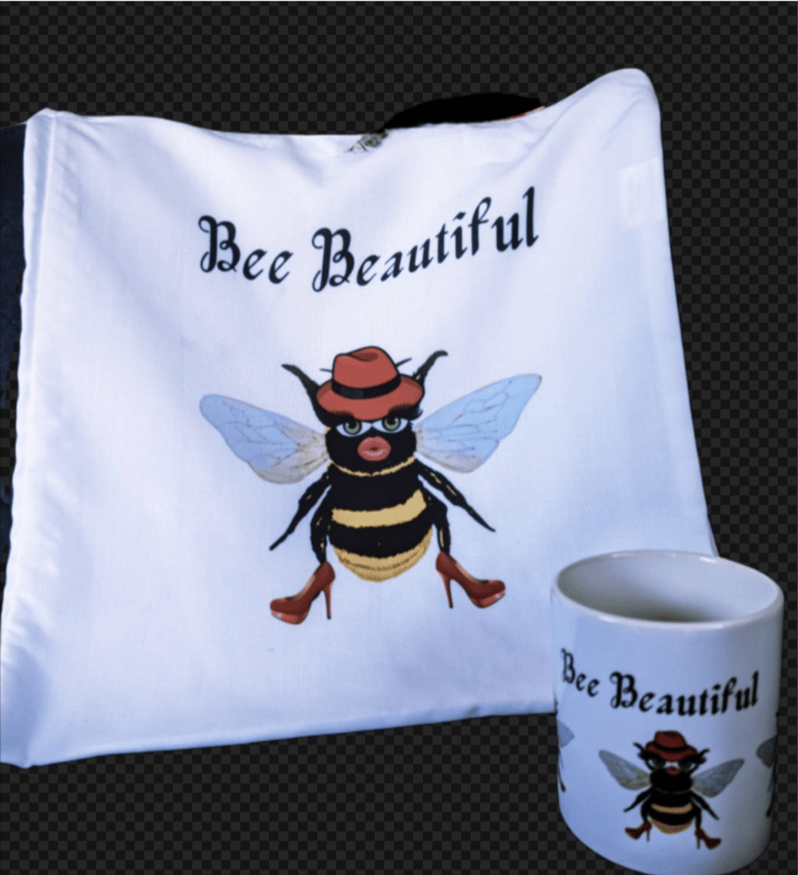 Bee Beautiful Tote Bag and Mug Bundle
