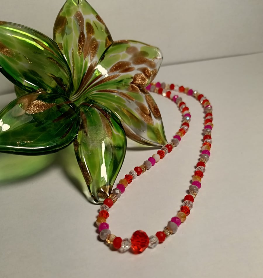 Scarlet Glow necklace 