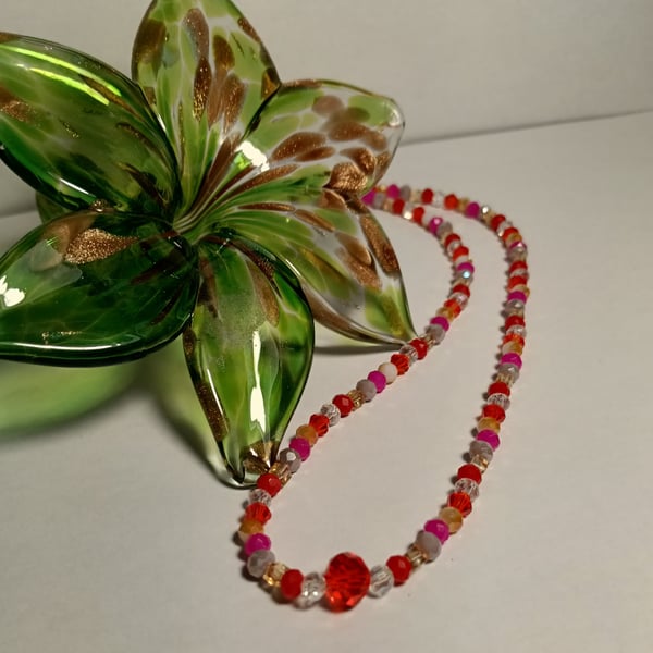 Scarlet Glow necklace 