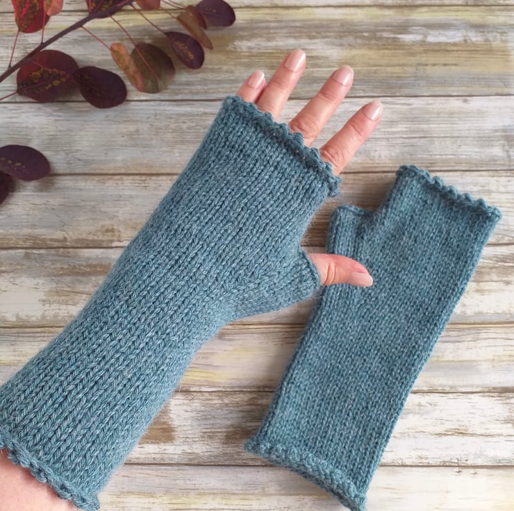 Baby Alpaca Gloves Elegant Natural White Fingerless Pure New