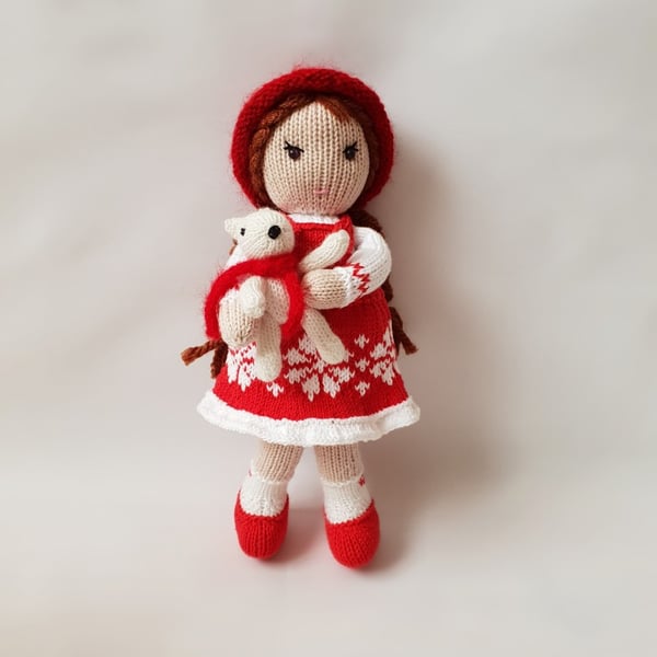 Knitted doll, Handmade décor for girls bedroom, Interior doll, Gift for girl 