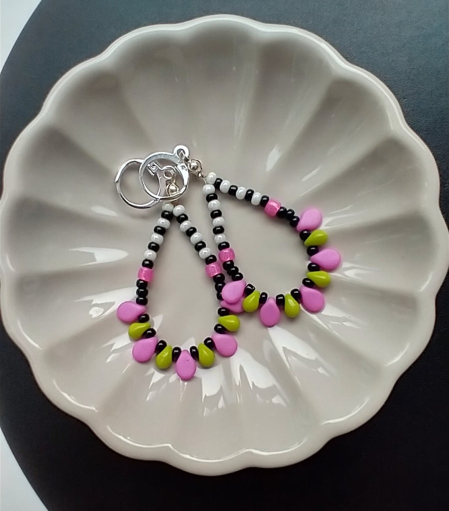 Colourful drop earrings 