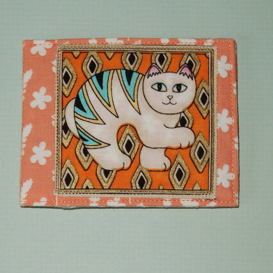 Card wallet Japanese style cat