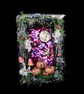 Sparkling Skies Frame Pumpkin Patch Toadstools OOAK Handcrafted - Image 1