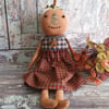 Large Primitive Pumpkin Doll