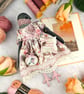 Rowan,  A  Tiny Hand Embroidered Bullfinch Folk Art Doll - Image 4