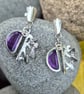 Sterling silver and amethyst earings - Image 1