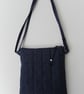 Blue Handbag, Shoulder Bag, Patchwork, Quilted, Recycled Denim - Image 4