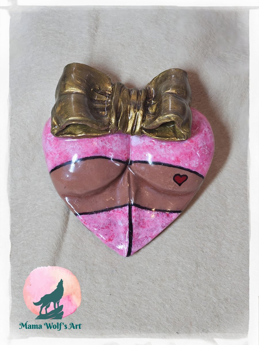 Heart Shaped Booty Brooch (GOLD, PINK WITH HEART)