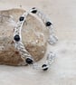 Hypersthene cuff bracelet. Gemstone wire wrap - Image 3
