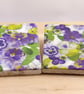 Marble 'Pansy' Coasters - Image 1