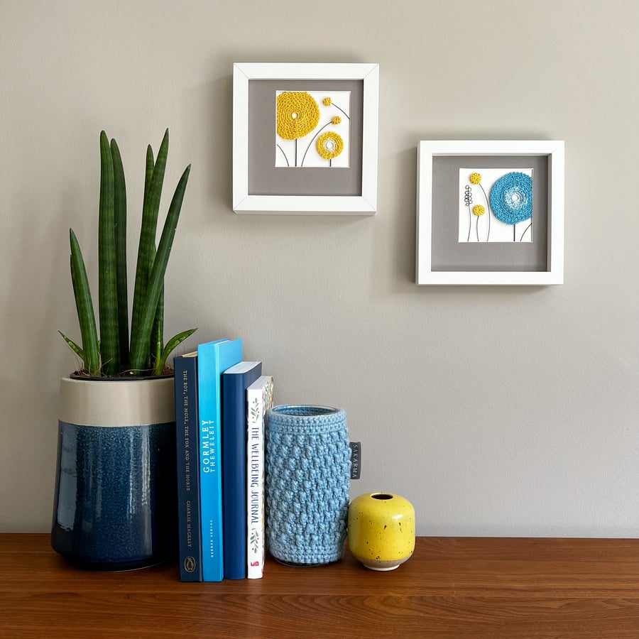 Framed Flowers - Yellow