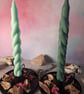 Twirly Handmade Kerasoy Wax Taper Candles