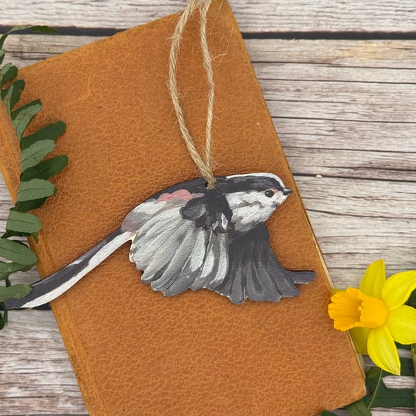 Sustainable Long Tailed Tit Bird Decoration