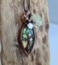 Natural Green Labradorite & Copper Tree of Life Pendant Gift Crystal Jewellery - Image 8