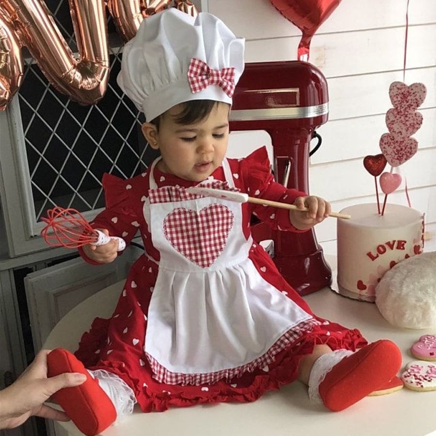 Cakesmash Baby Chef theme outfit ,baby Baker,baby cook photo prop Costume