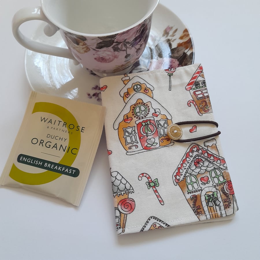 Gingerbread House Tea Wallet, Travel tea wallet, Teabag holder,