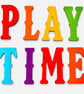 Playtime Wooden Letters Wall Kids Room, Nursery or Classroom Decor  - Image 1