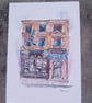 Electrik Warehouse 'Shindie' Liverpool Watercolour print